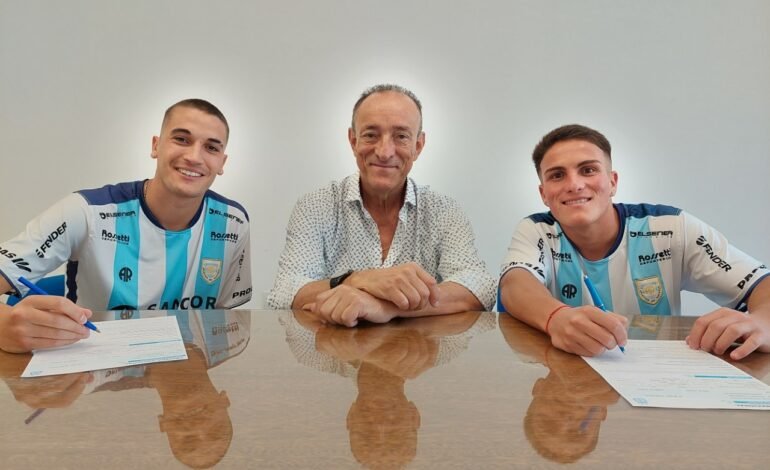 Rafaela: Agustín Alfano, Alejo Ceccherini y Santiago Colombatti firmaron sus primeros contratos