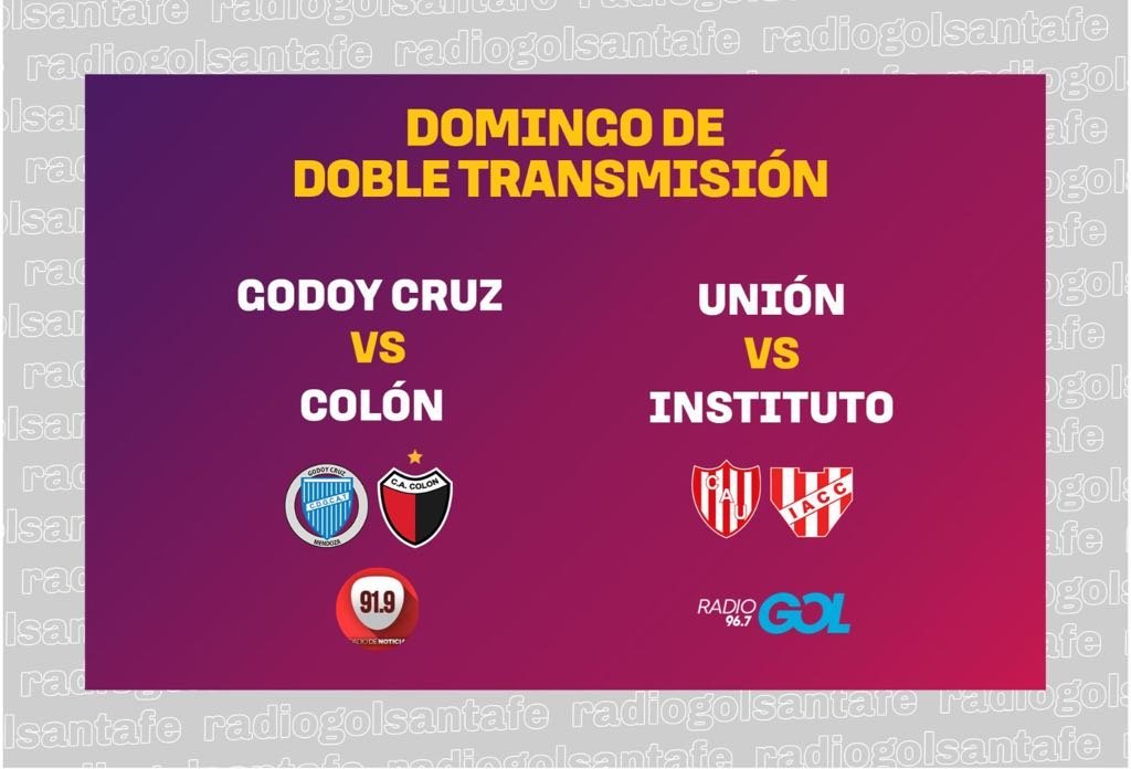 Domingo a puro fútbol y una doble transmisión de Radio Gol Unión por