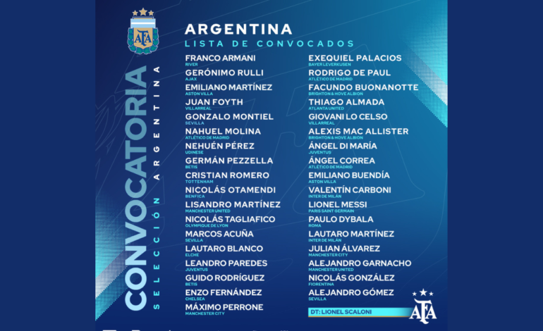 La lista de Scaloni para los amistosos de la Selección Argentina: todos los campeones, Garnacho y algunas sorpresas