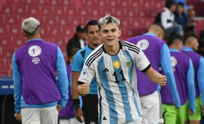 Sub 17 ¡Otra vez ganó Argentina! Fue 2 a 1 ante Venezuela con Froilán Díaz, como siempre, titular