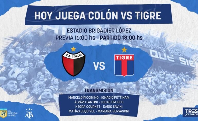 Colón se mide ante Tigre y buscará reencontrarse con la victoria con sorpresas en el once inicial