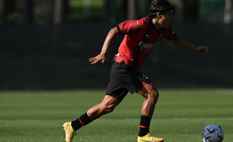 Luka Romero tuvo su debut en las redes en la goleada del Milán en un amistoso