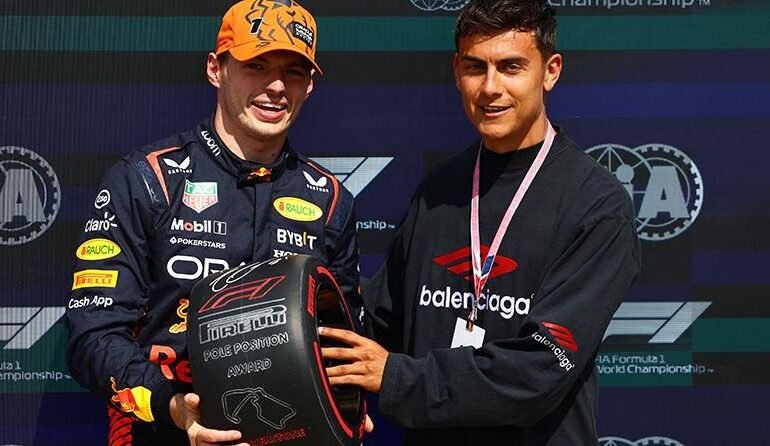 Max Verstappen ganó por primera vez en Silverstone, manda en la F1 ¡y hasta lo premió Dybala!