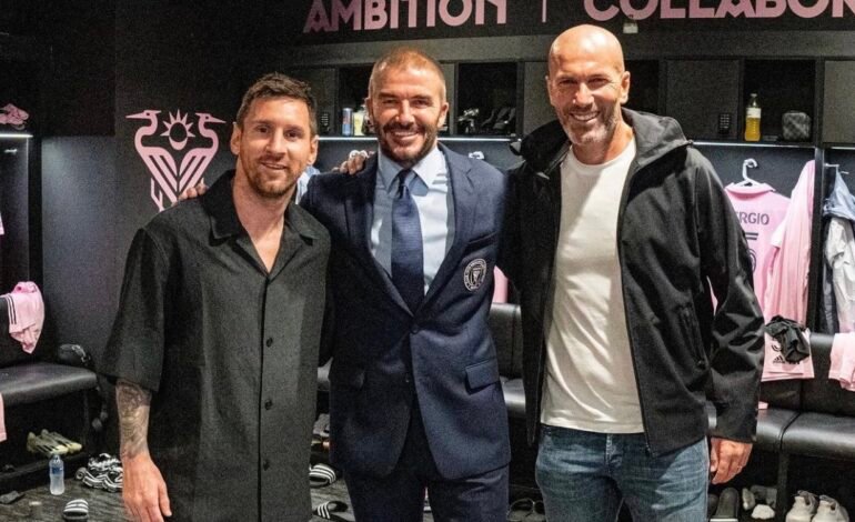 ¡Reunión de cracks! Zidane visitó a Messi y Beckham en Inter Miami