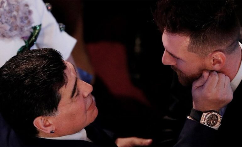 Messi le dedicó su octavo Balón de Oro a Diego en el día de su cumpleaños: «Esto es para vos, donde estés»