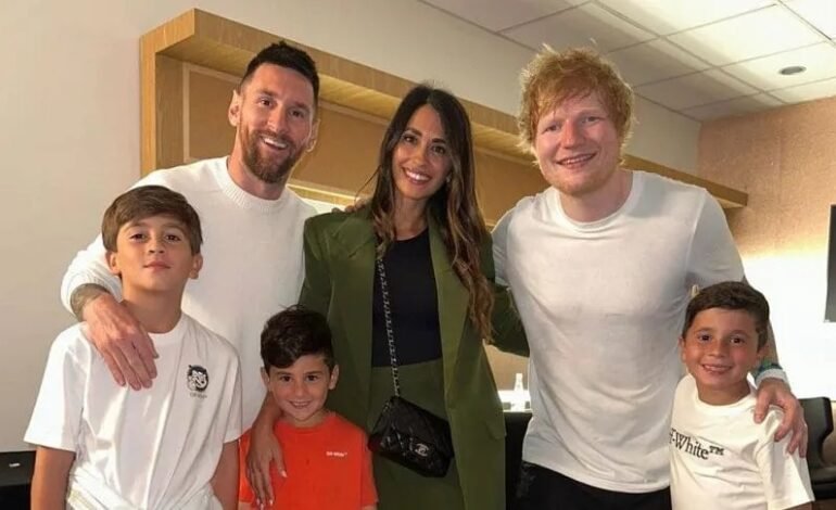 Lionel Messi recibió la visita de Ed Sheeran en Miami ¿con show privado?
