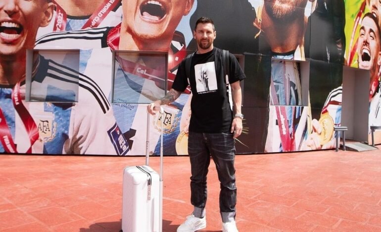 Lionel Messi llegó al país para sumarse a la Selección Argentina