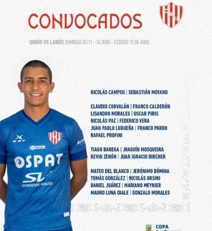 Unión: el «Kily» González dio la lista de concentrados para esperar por Lanús