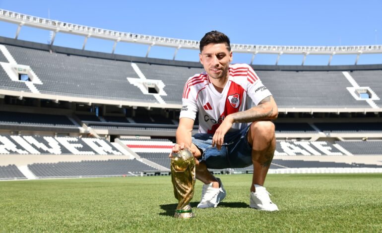 River presentó el regreso de Gonzalo Montiel, y sigue sumando campeones del mundo en su plantel