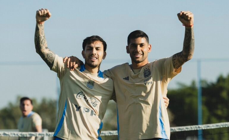 Con el plantel completo y Uruguay en mente, la Selección Argentina tuvo primera práctica