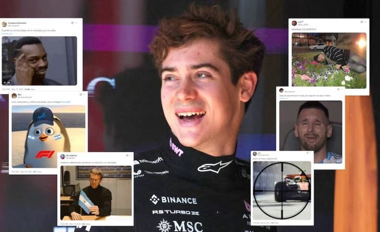 LOS MEMES del REGRESO de Colapinto a la F1: del festejo por el 8° puesto al “enojo” con Piastri