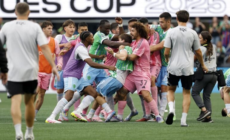 Escándalo tras la final: incidentes entre jugadores de Inter Miami y Seattle Sounders