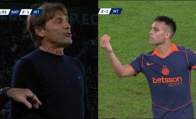 VIDEO | Los gestos de Lautaro Martínez contra su ex entrenador en el choque entre Napoli e Inter