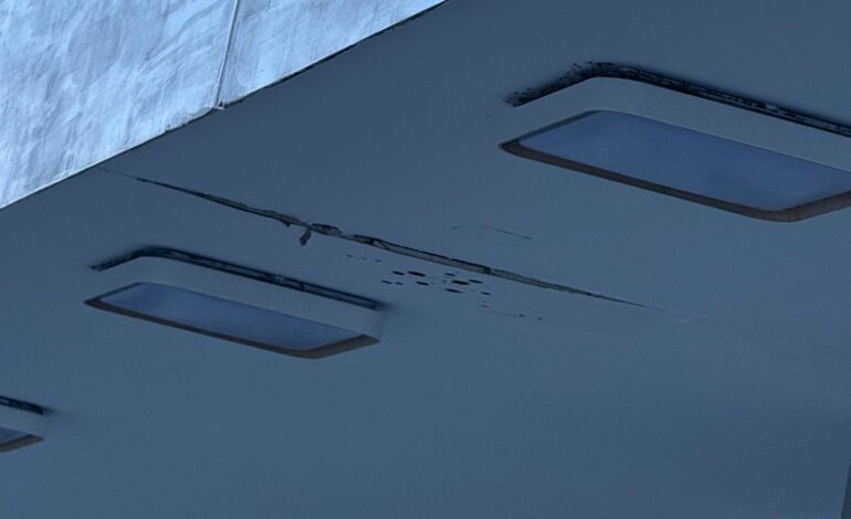 Alerta roja en el «15 de Abril»: Las fotos que exponen rajaduras y desniveles en los nuevos palcos de Unión