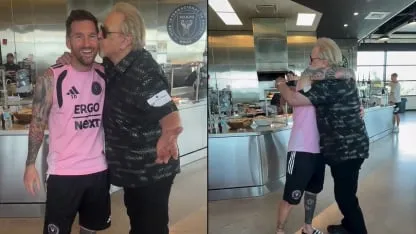 Messi recibió a Carlos Villagrán: «No me quería morir sin darte la mano»